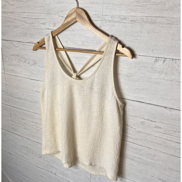 Madewell Top Womens Size Small Ivory Everly Twisted Jacquard Tank Summer - Picture 4 of 15